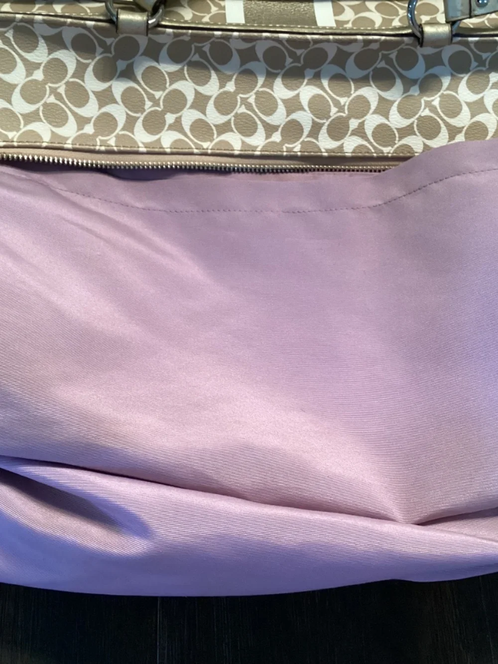 Coach Heritage Stripe Signature Diaper Bag